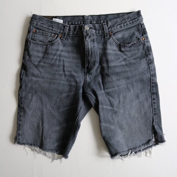 Levis Black Distressed Shorts - Picture 1 of 2